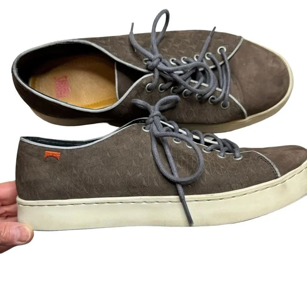 Camper Twins Men's Brown Leather Casual Tie Up Shoes Size 43 (10)